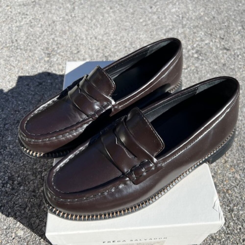 Freda Salvador Elba Penny Loafer in "Espresso", Women's Size 8 - Picture 2 of 8